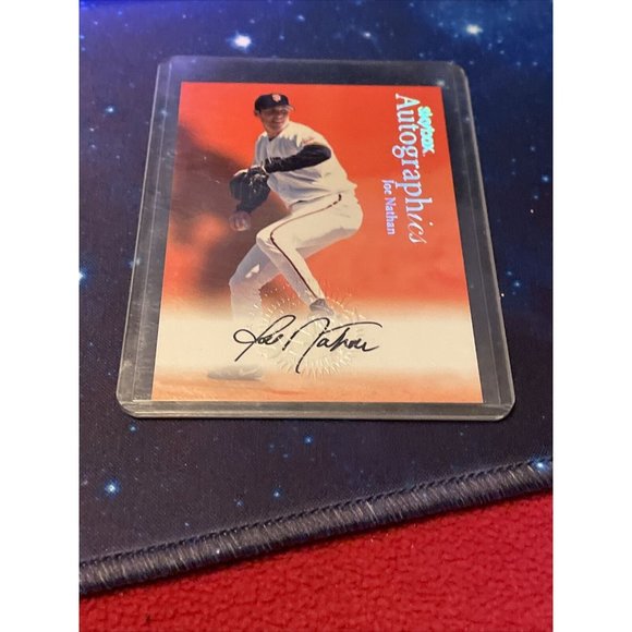 Joe Nathan Card 2000 SkyBox Autographics #97 San Francisco Giants Great Closer